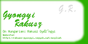 gyongyi rakusz business card